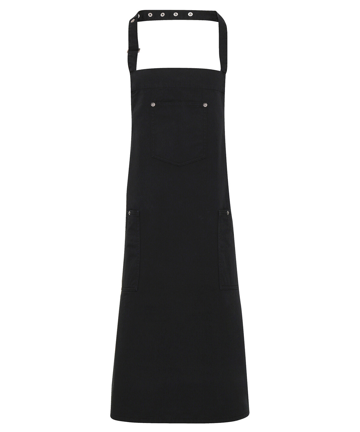 Premier Chino cotton bib apron, Colour: Black
