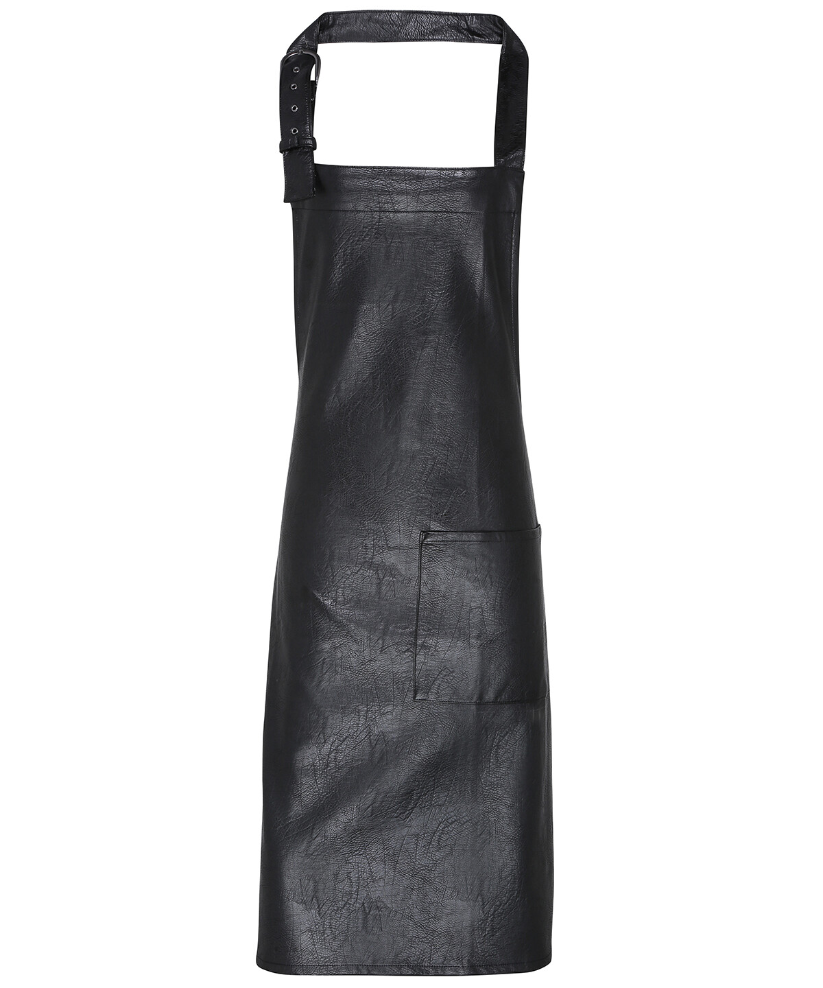 Premier Faux leather bib apron, Colour: Black