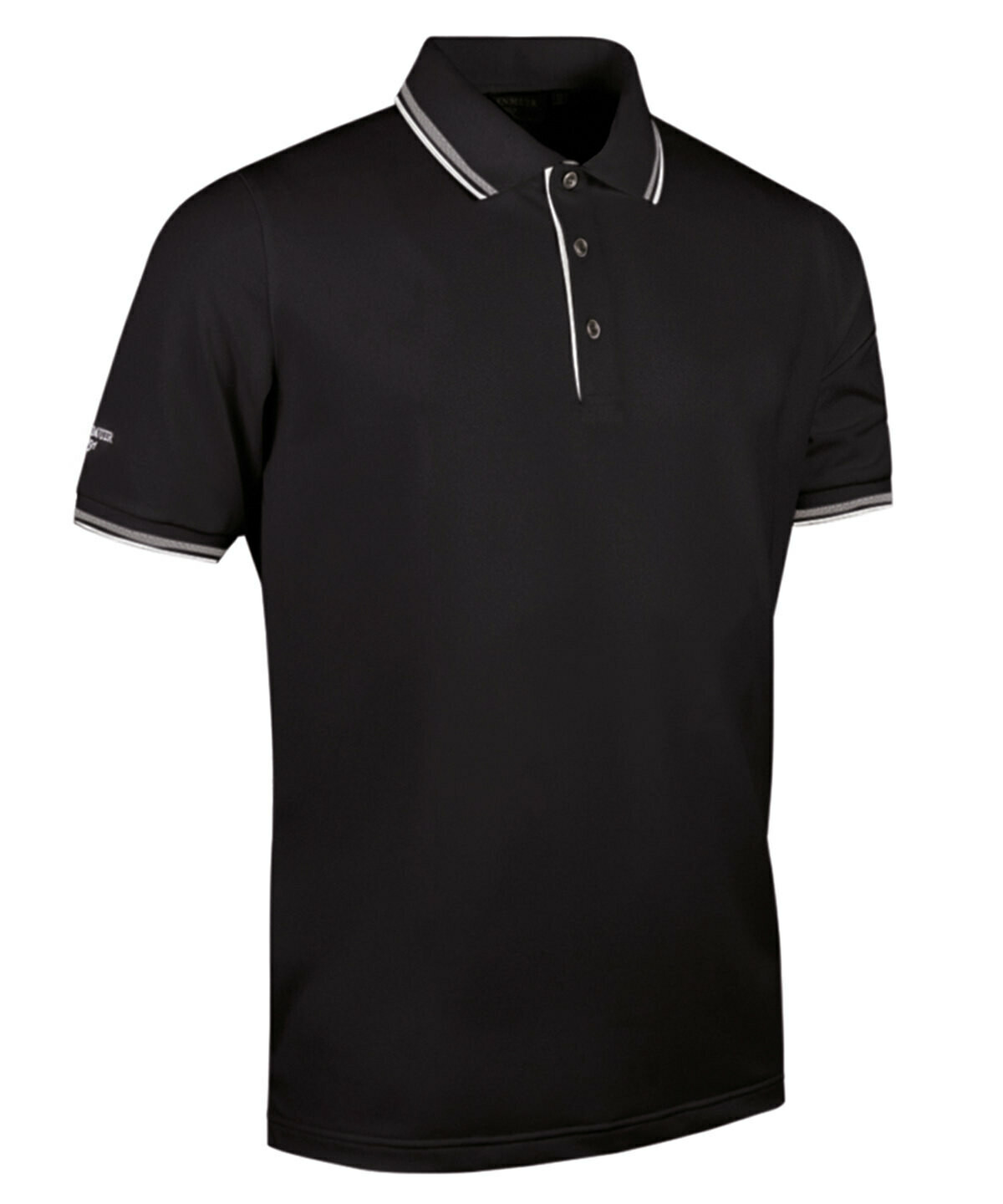 Glenmuir Ethan tipped polo shirt, Colour: Black/White