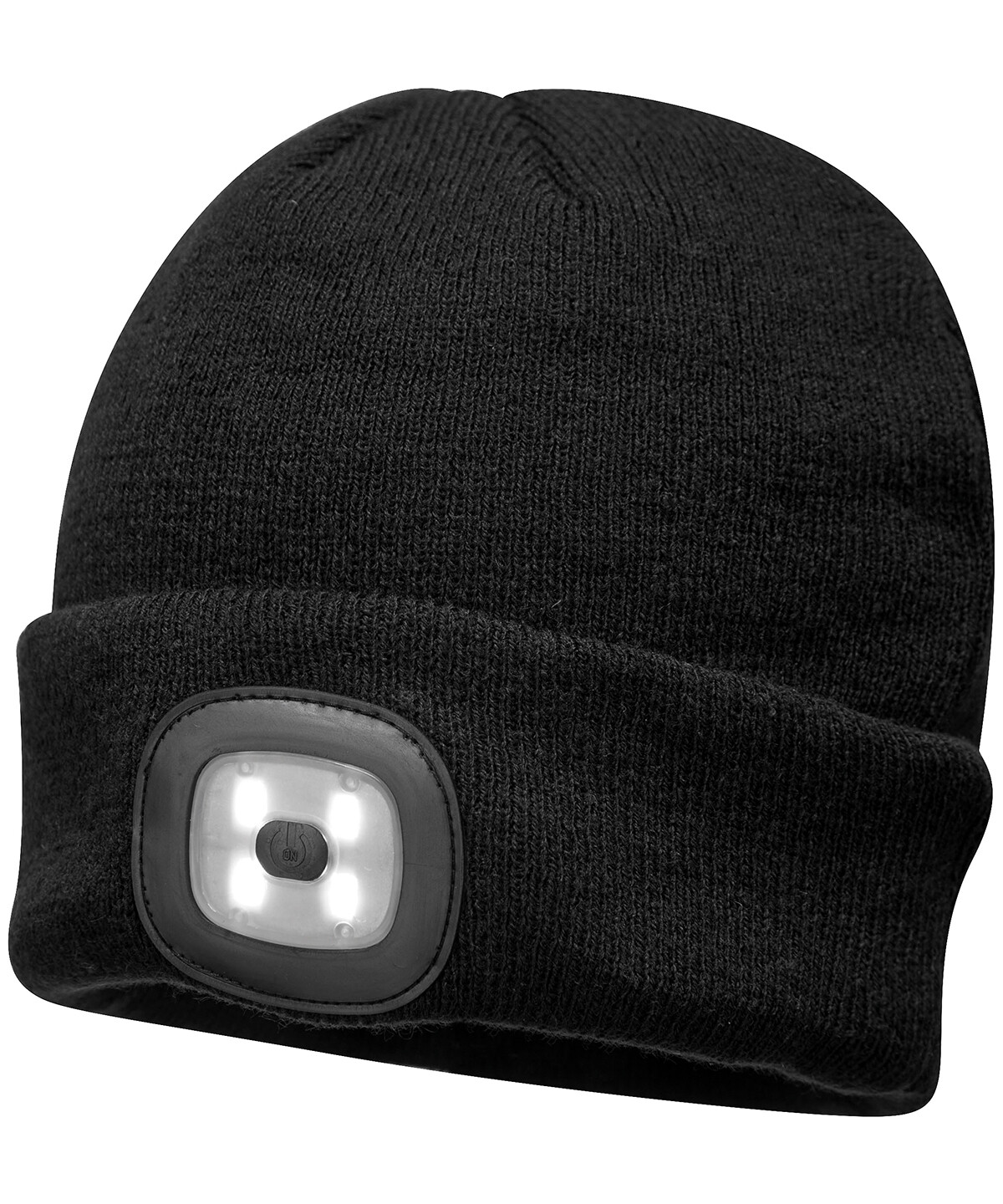 PortWest Beanie LED headlight USB rechargeable (B029), color: Black