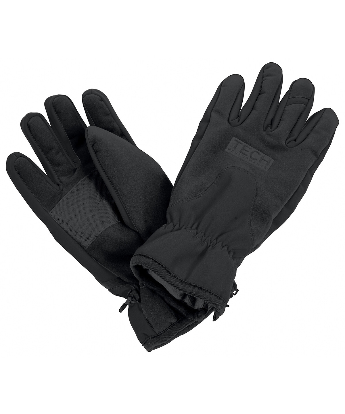Result Tech performance softshell glove, color: Black/Black
