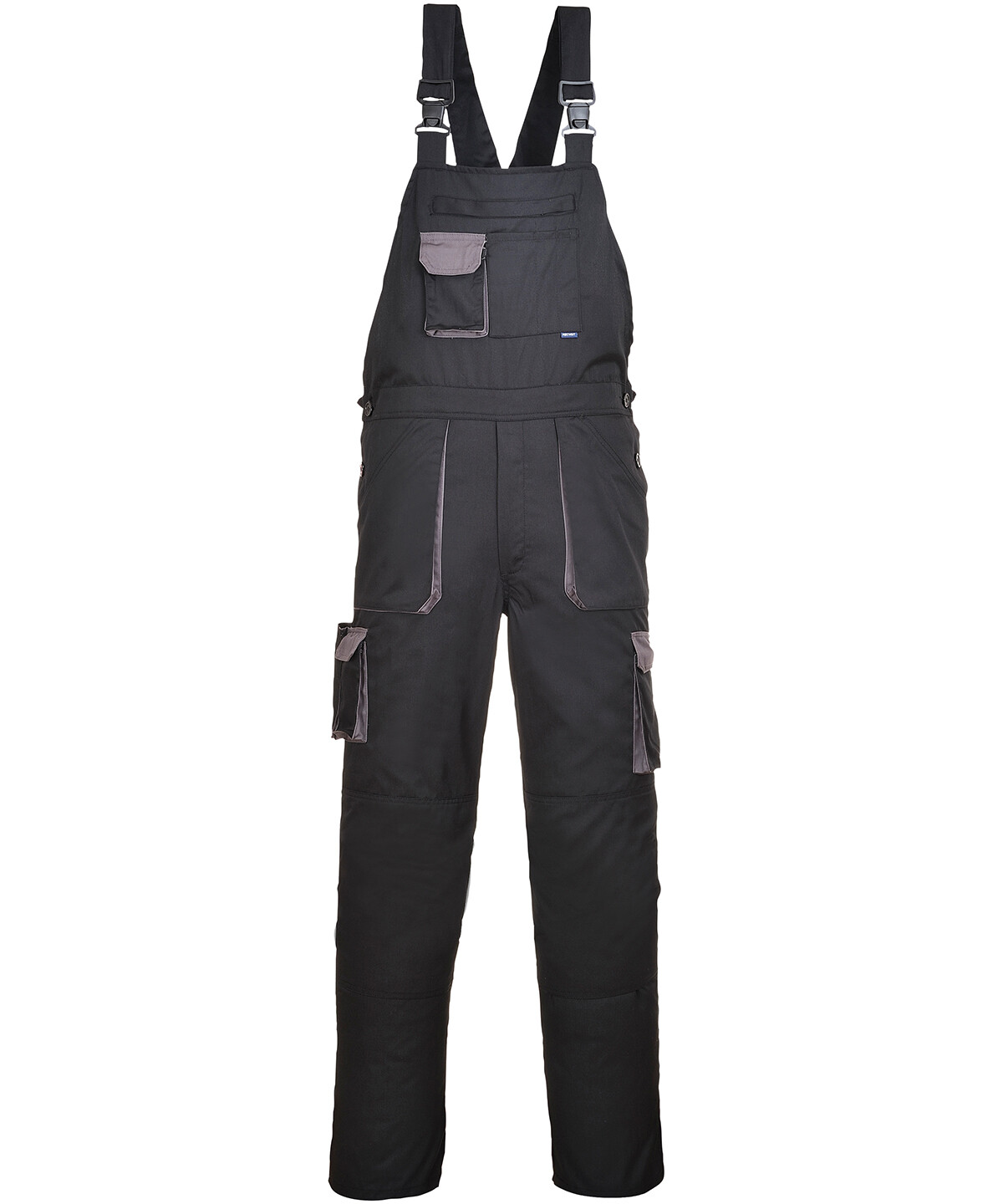 PortWest Contrast bib and brace (TX12), color: Black/Grey