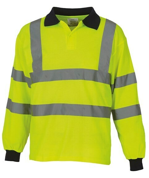 Yoko Hi-vis long sleeve polo (HVJ310)