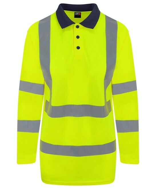 PORTWEST Hi-vis two-tone long sleeve polo shirt (S279)