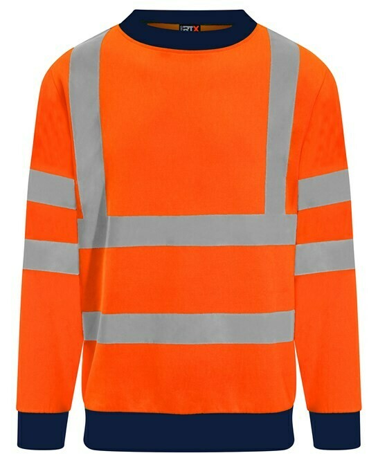 PRO RTX High visibility sweatshirt, color: HV ORANGE/ NAVY
