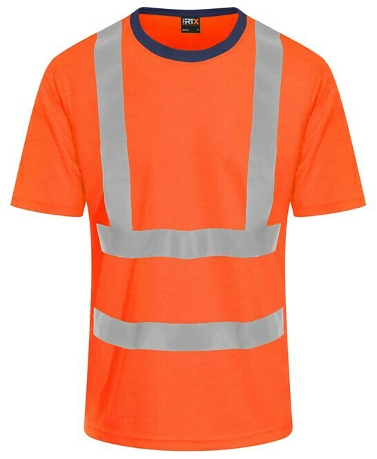 PRO RTX High visibility t-shirt, color: HV ORANGE/ NAVY
