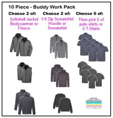 10 Piece Buddy Work Pack With Embroidered Logo