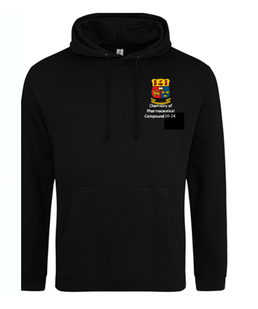 UCC Chemistry of Pharmaceutical Compounds 20-24 Hoodie, Colour: Black