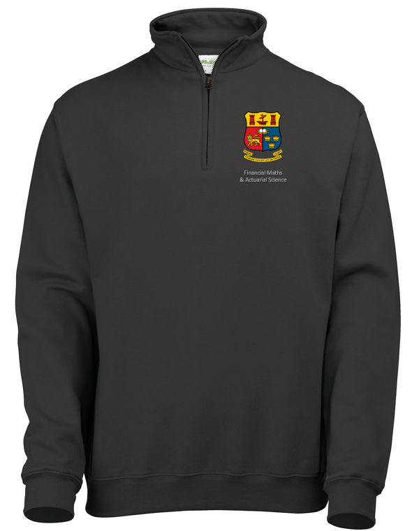 UCC Finance Maths & Actuarial Science 1/2 Zip Sweatshirt, Colour: Black