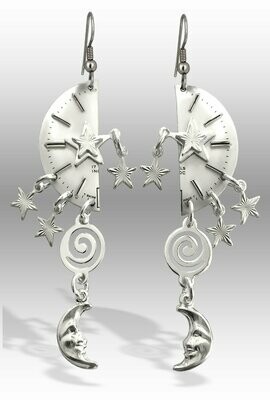Silver Halftime French Hook Earrings
