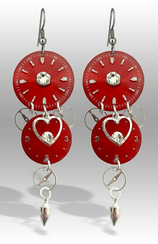 Vibrant Red Earrings