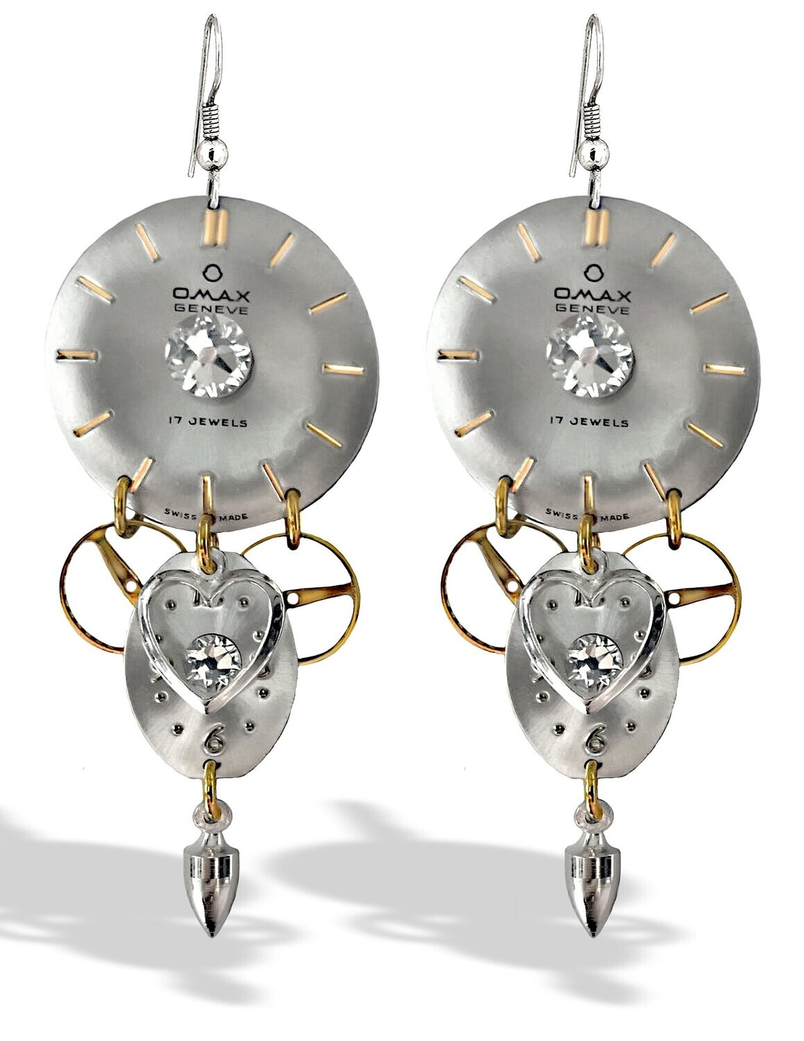 Silver and Gold Double Drop Earrings