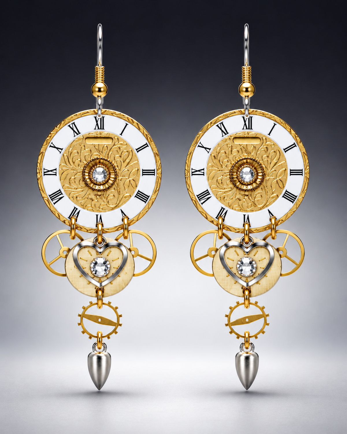 Roman Numeral Long Earrings Roman Numeral Long Earrings