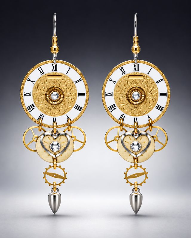 Roman Numeral Long Earrings Roman Numeral Long Earrings
