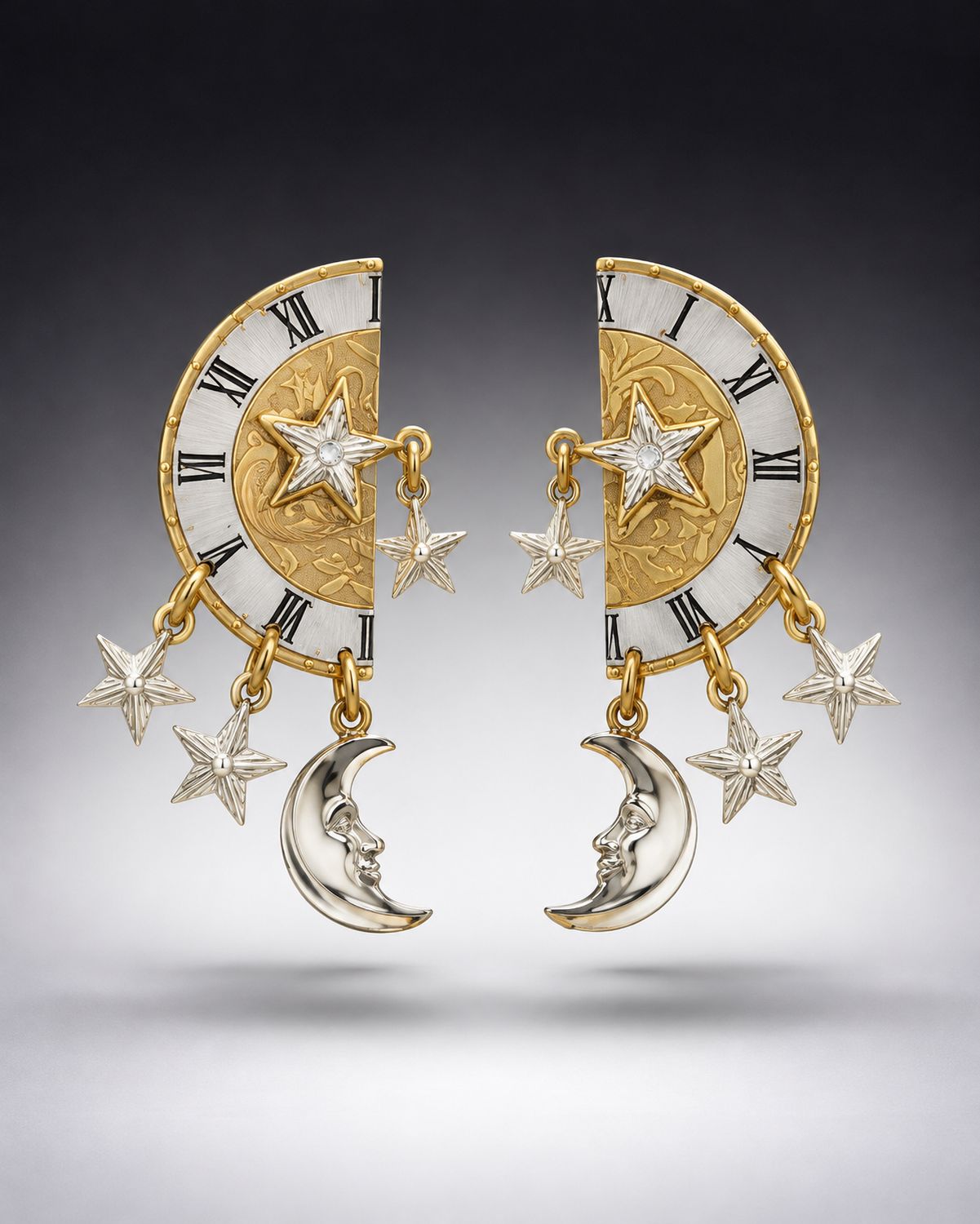 Siver and Gold Halftime Earrings