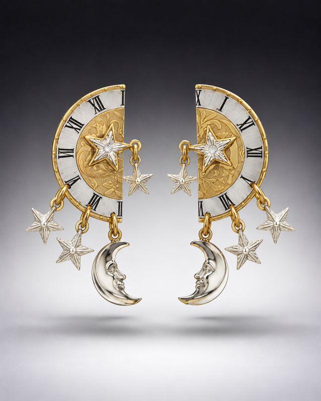 Siver and Gold Halftime Earrings Siver and Gold Halftime Earrings