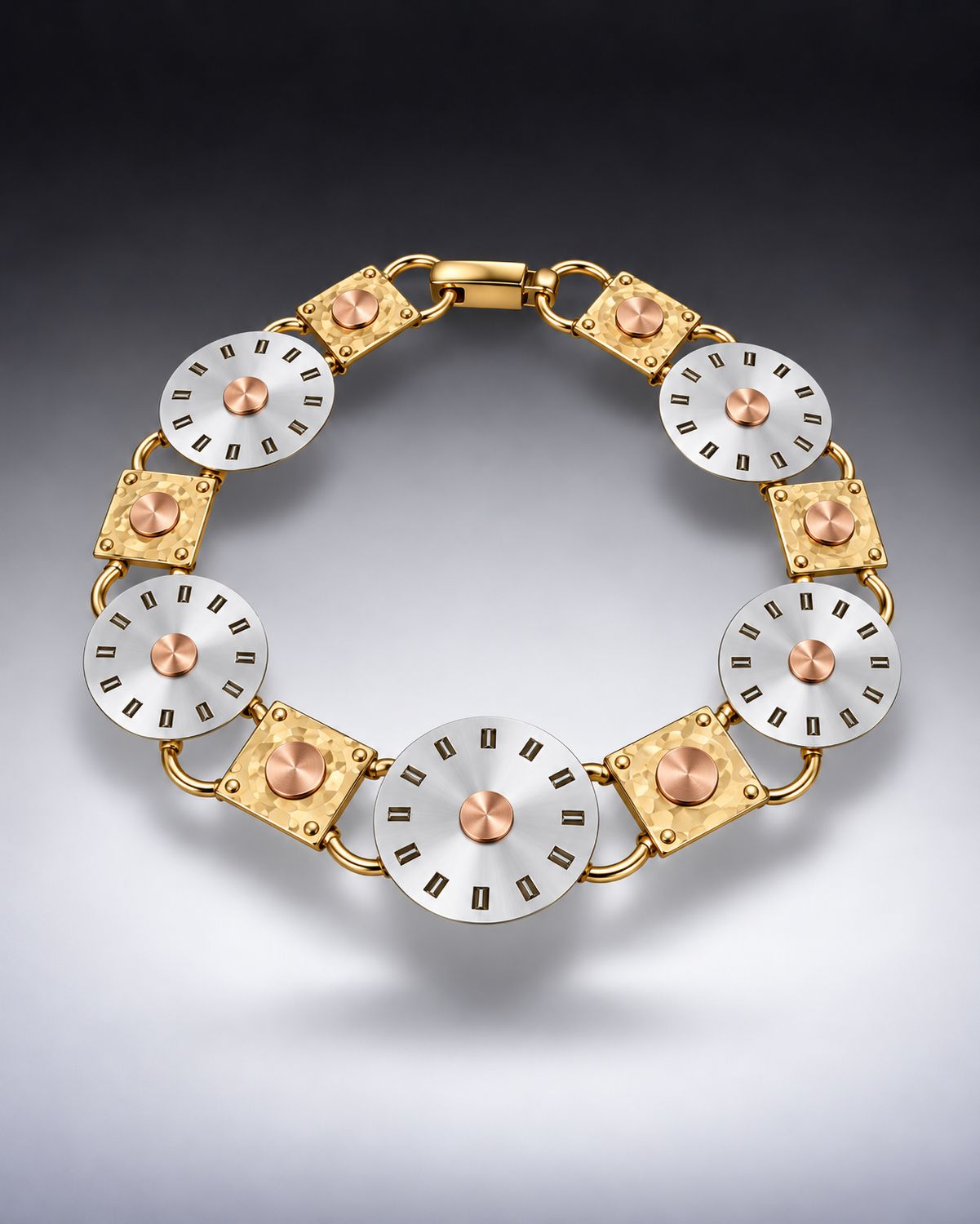Gold, Silver and Rose Gold Bracelet