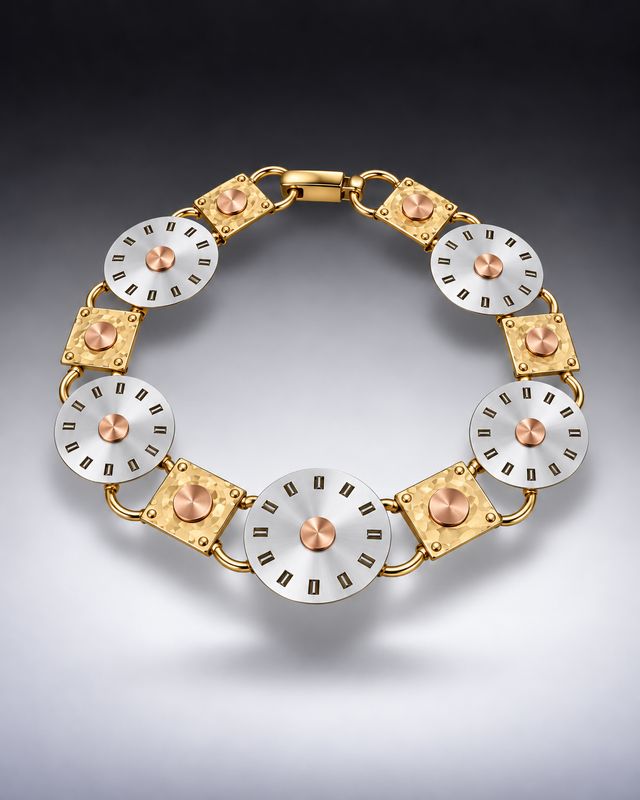 Gold, Silver and Rose Gold Bracelet