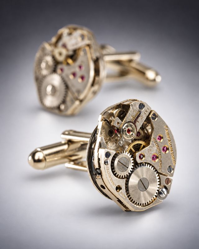 Gold Ruby Cuff Links Gold Ruby Cuff Links