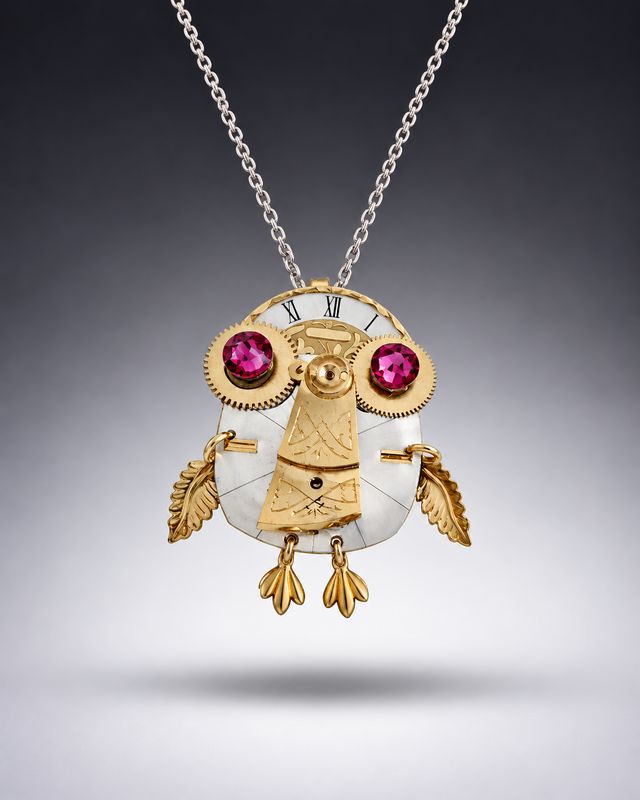 Rose and Gold Owl Pendant/Necklace Rose and Gold Owl Pendant/Necklace