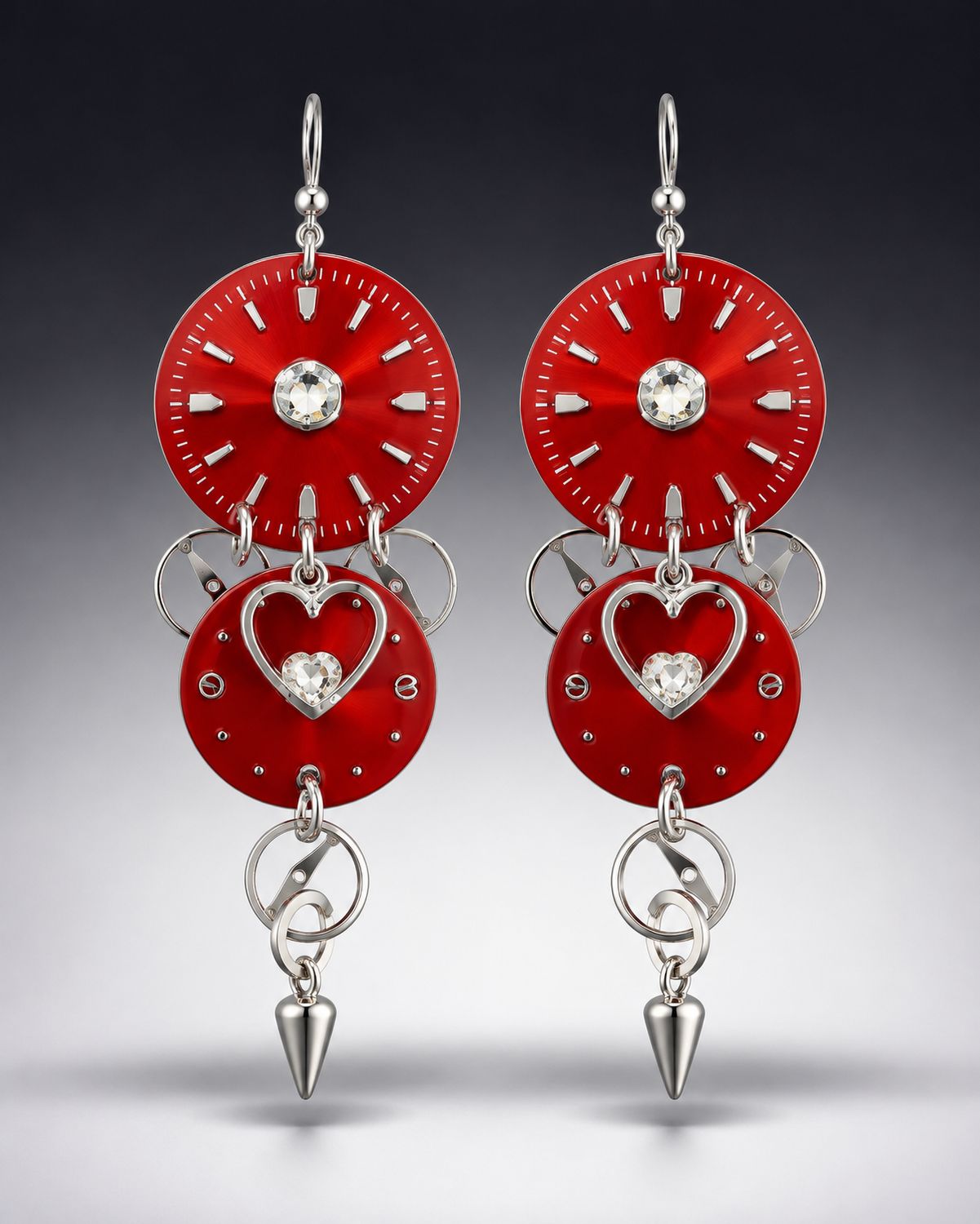 Vibrant Red Earrings