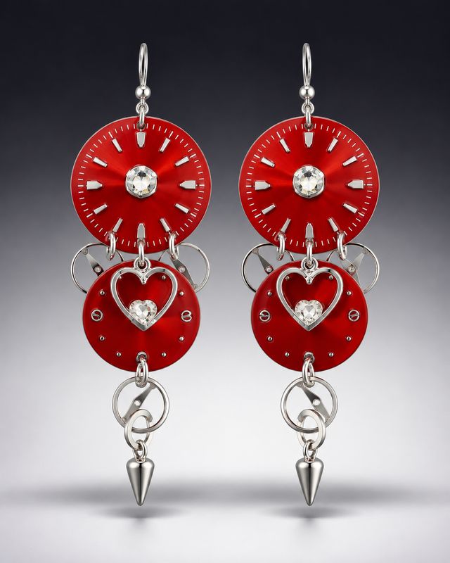 Vibrant Red Earrings Vibrant Red Earrings