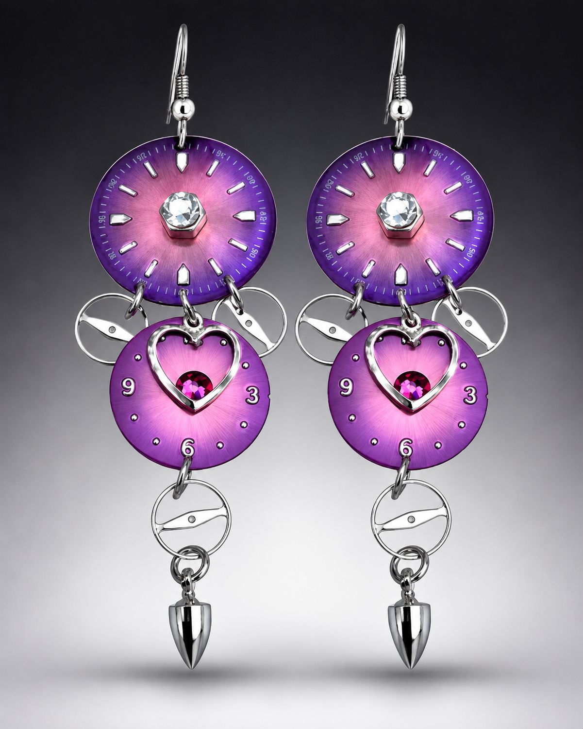 Pinkish Purple Double Drop Earrings Pinkish Purple Double Drop Earrings