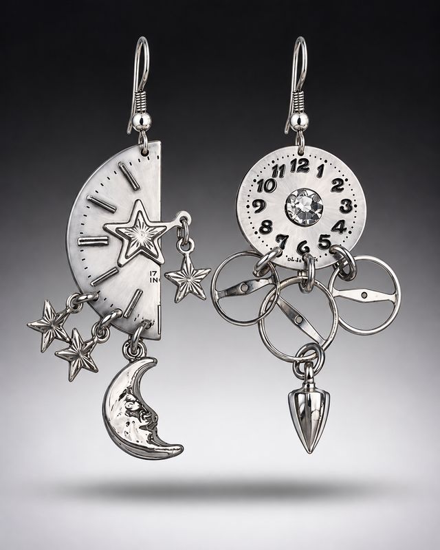 Silver Time and a Half Earrings Silver Time and a Half Earrings