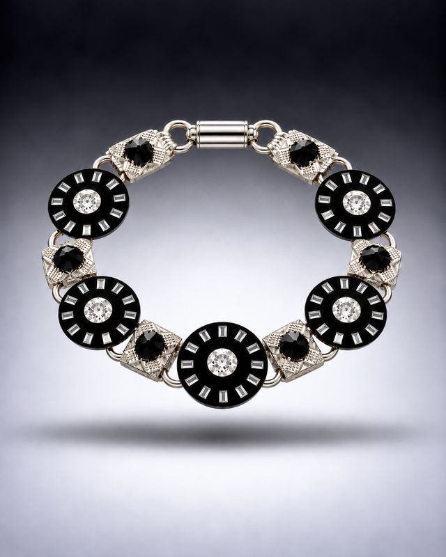 Art Deco Black Bracelet Art Deco Black Bracelet
