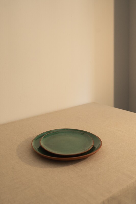 GREEN DESSERT PLATE