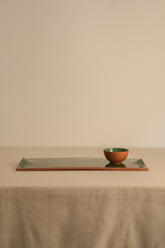 GREEN LONG TRAY