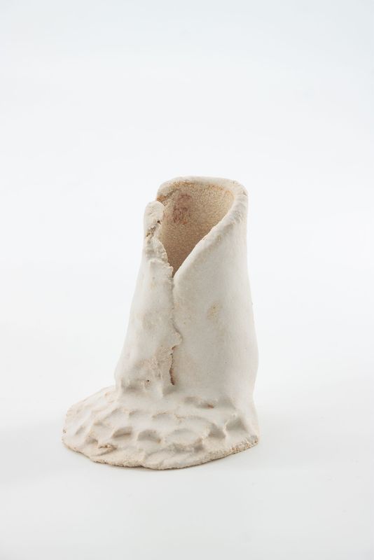 SCULPTURAL STONEWARE CANDLE HOLDER BY ASTERISQUE