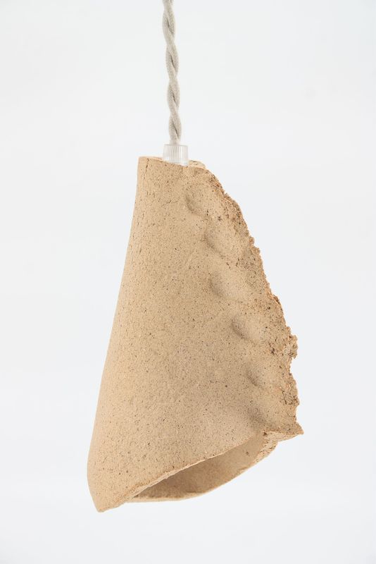 SCULPTURAL STONEWARE  PENDANT LAMP BY ASTERISQUE