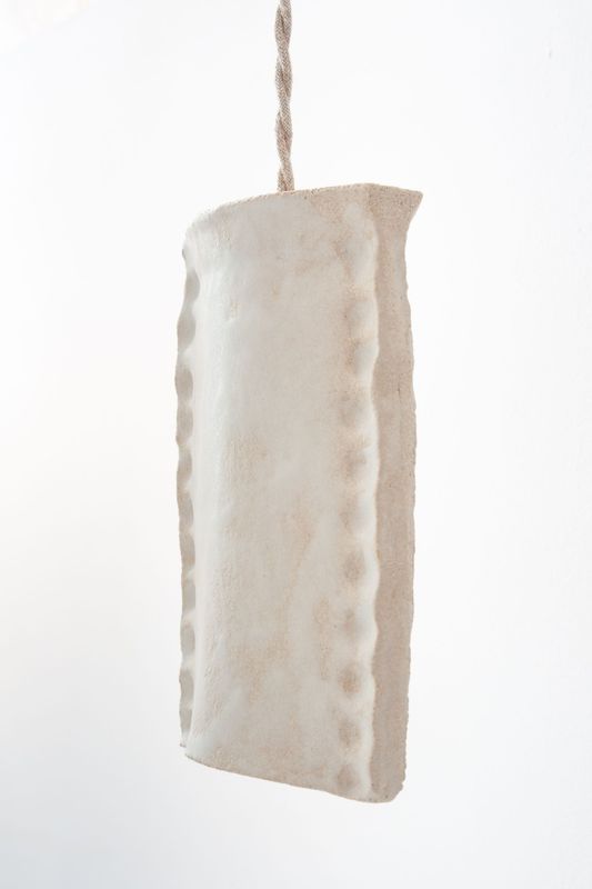 SCULPTURAL STONEWARE PENDANT LAMP BY ASTERISQUE