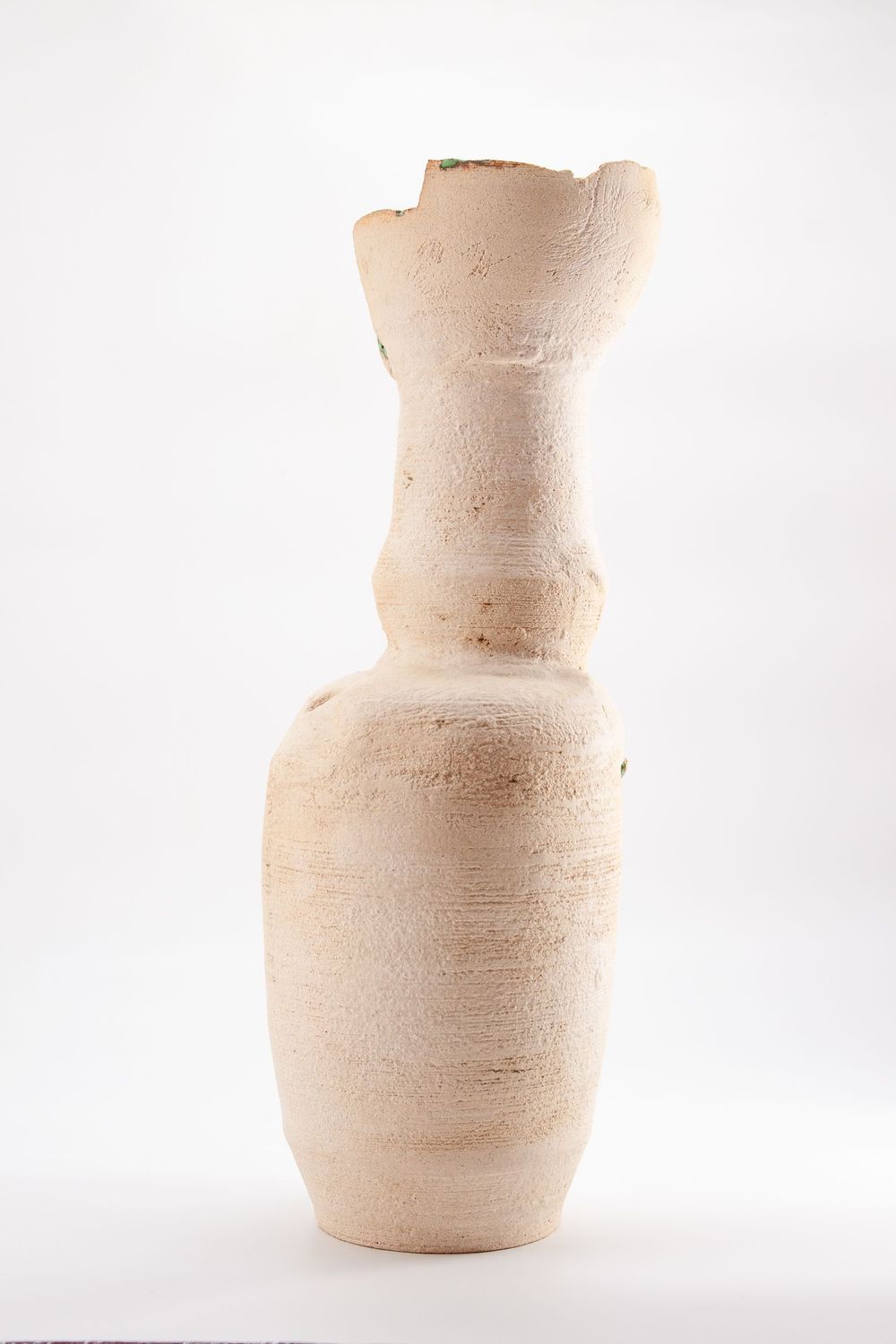 HANDMADE SCULPTURAL STONEWARE VASE BY SANTIAGO SAHLI