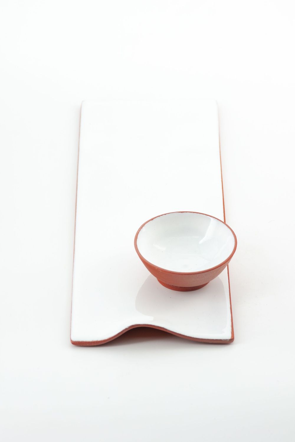 WHITE LONG TRAY BOWL BY CERÁMICAS MUNDET