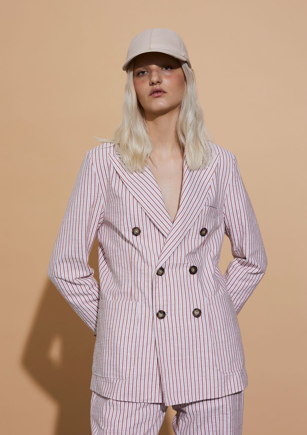 STRIPED BLAZER