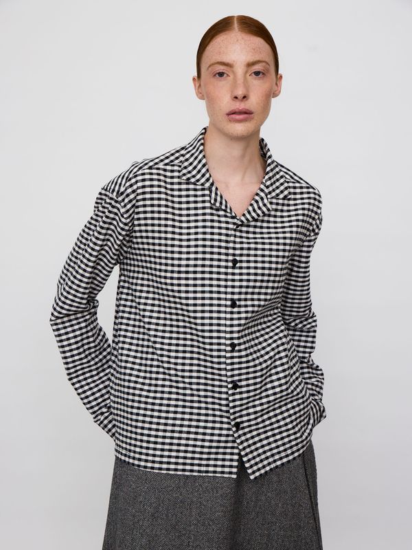 LAPEL-COLLAR COTTON SHIRT