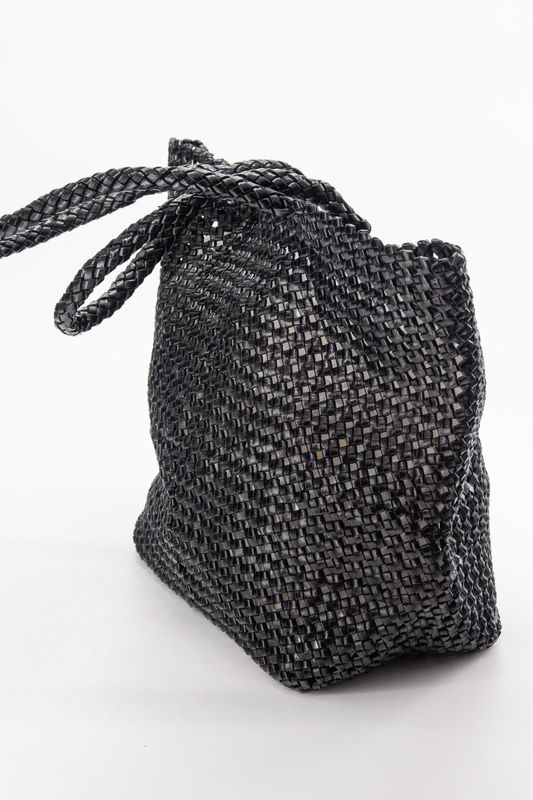 LEATHER INTRECCIATO BLACK