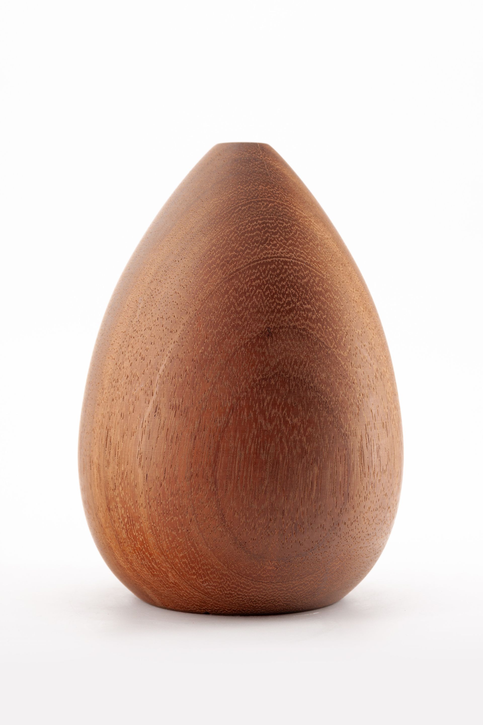 SCULPTURAL IROKO WOOD VASE