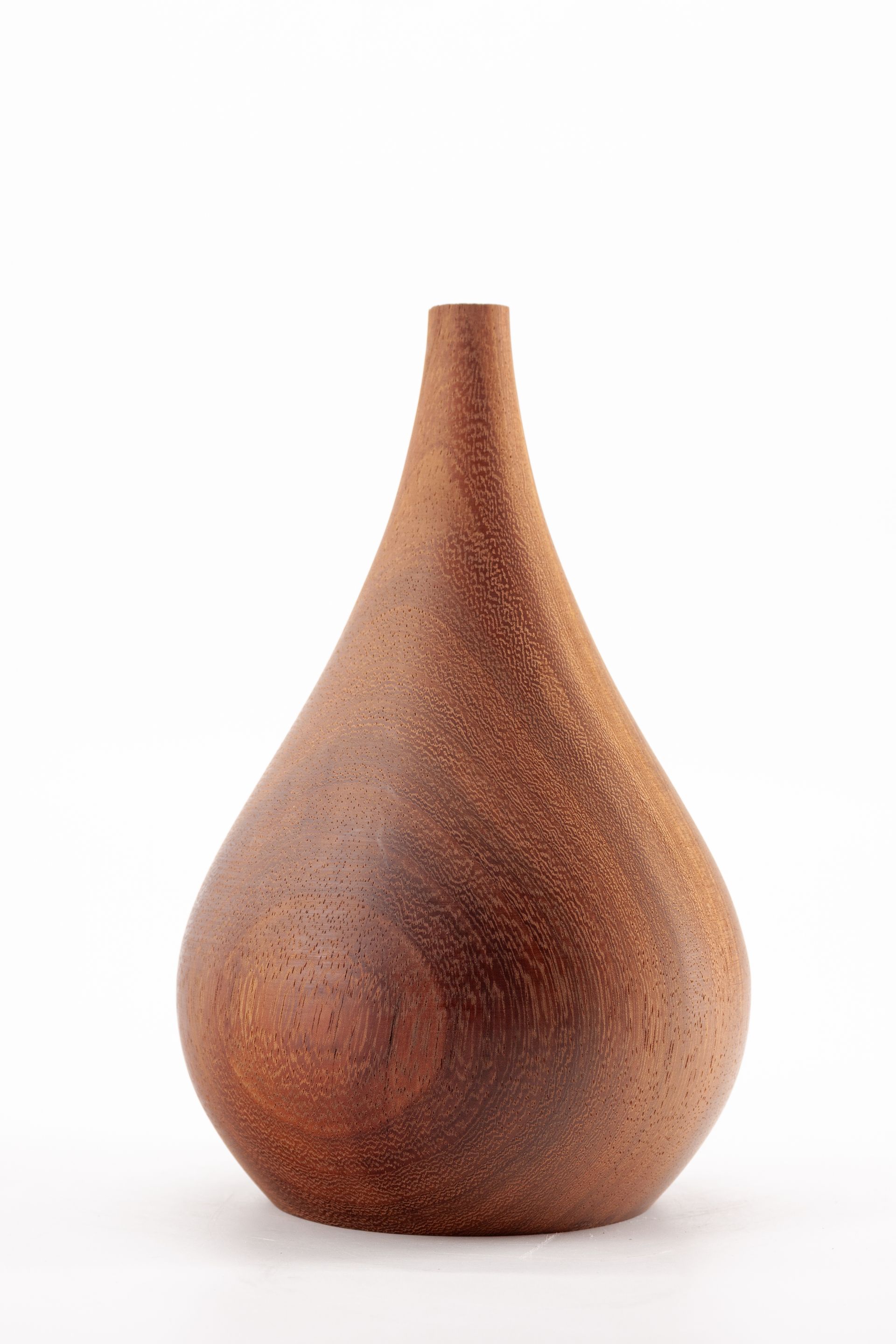 SCULPTURAL IROKO WOOD VASE BY PABLO YUBERO