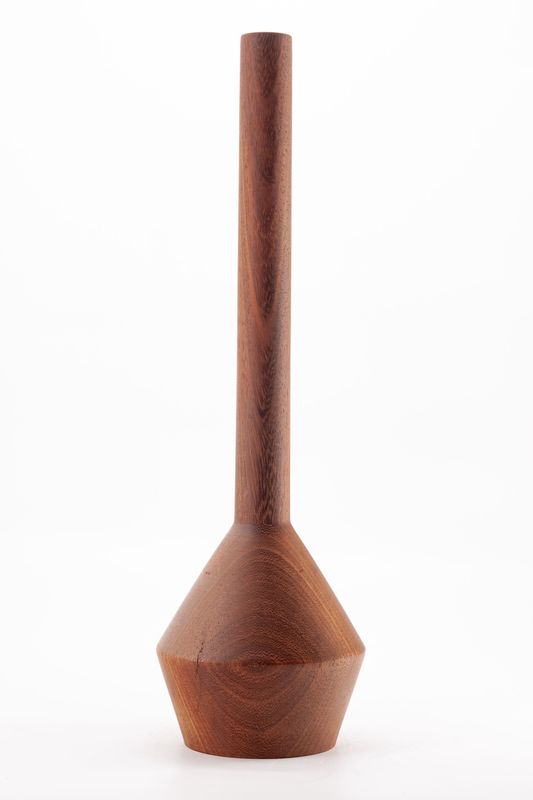 IROKO WOOD VASE BY PABLO YUBERO