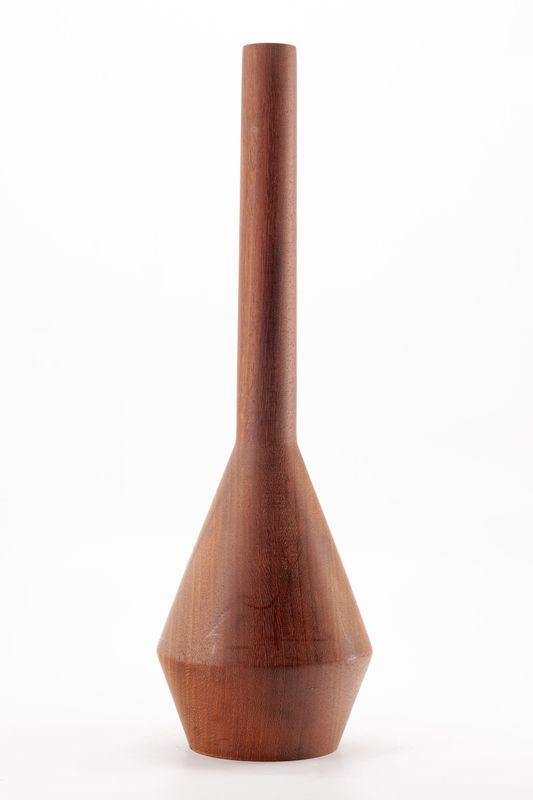 IROKO WOOD VASE BY PABLO YUBERO