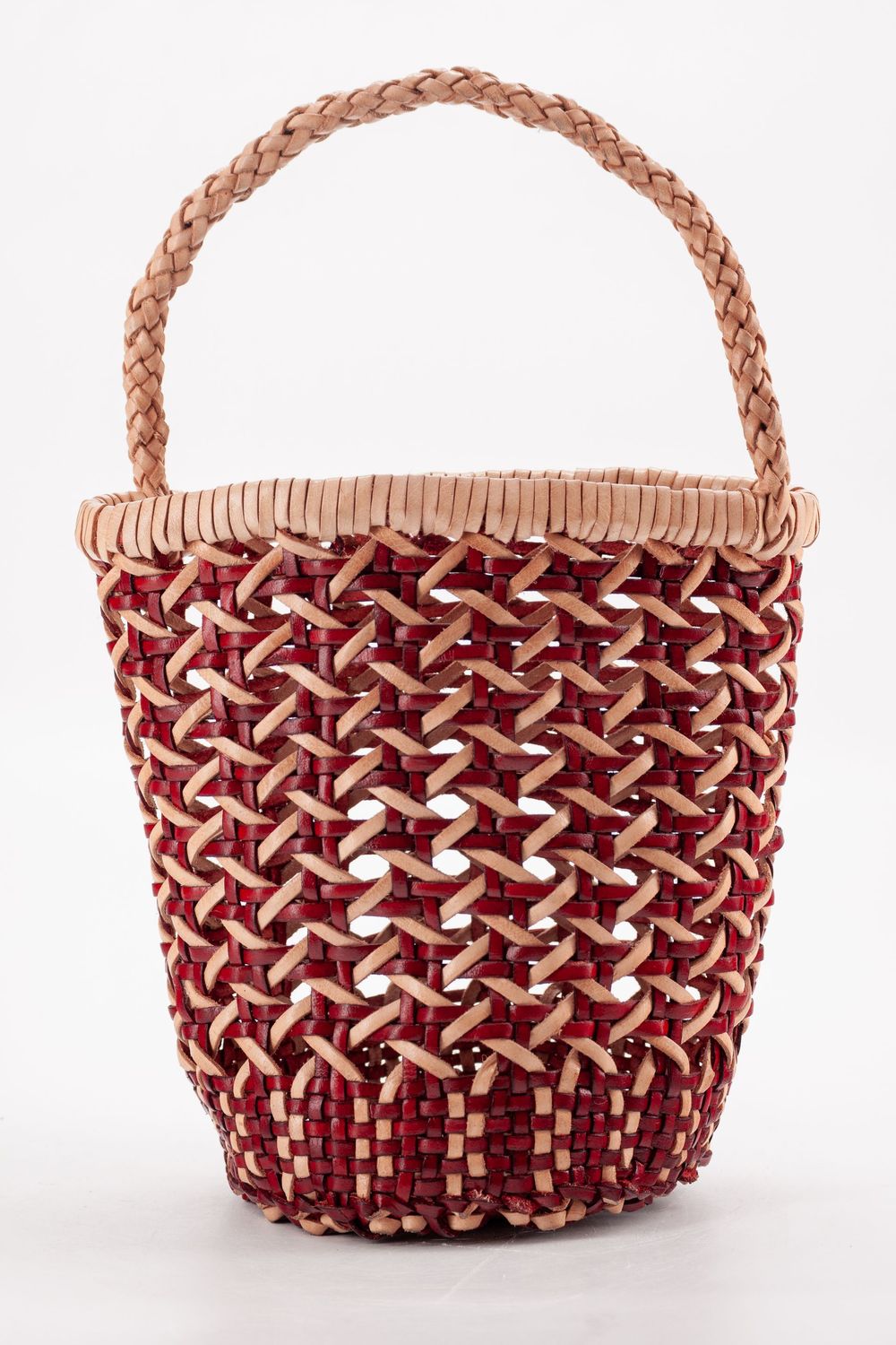 Leather Crossbody Chesca Red/Beige