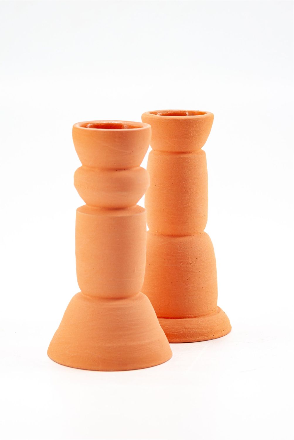 PAIR OF CERAMIC CANDLEHOLDER PAIR OF CERAMIC CANDLEHOLDER