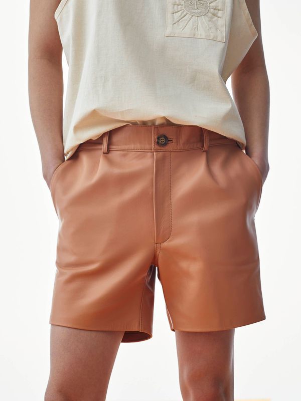 LEATHER BERMUDA