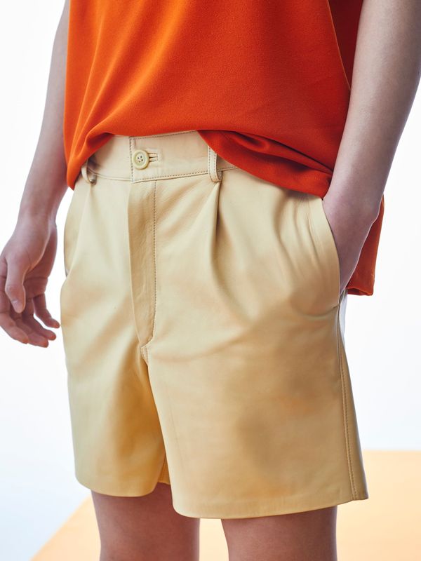 LEATHER BERMUDA