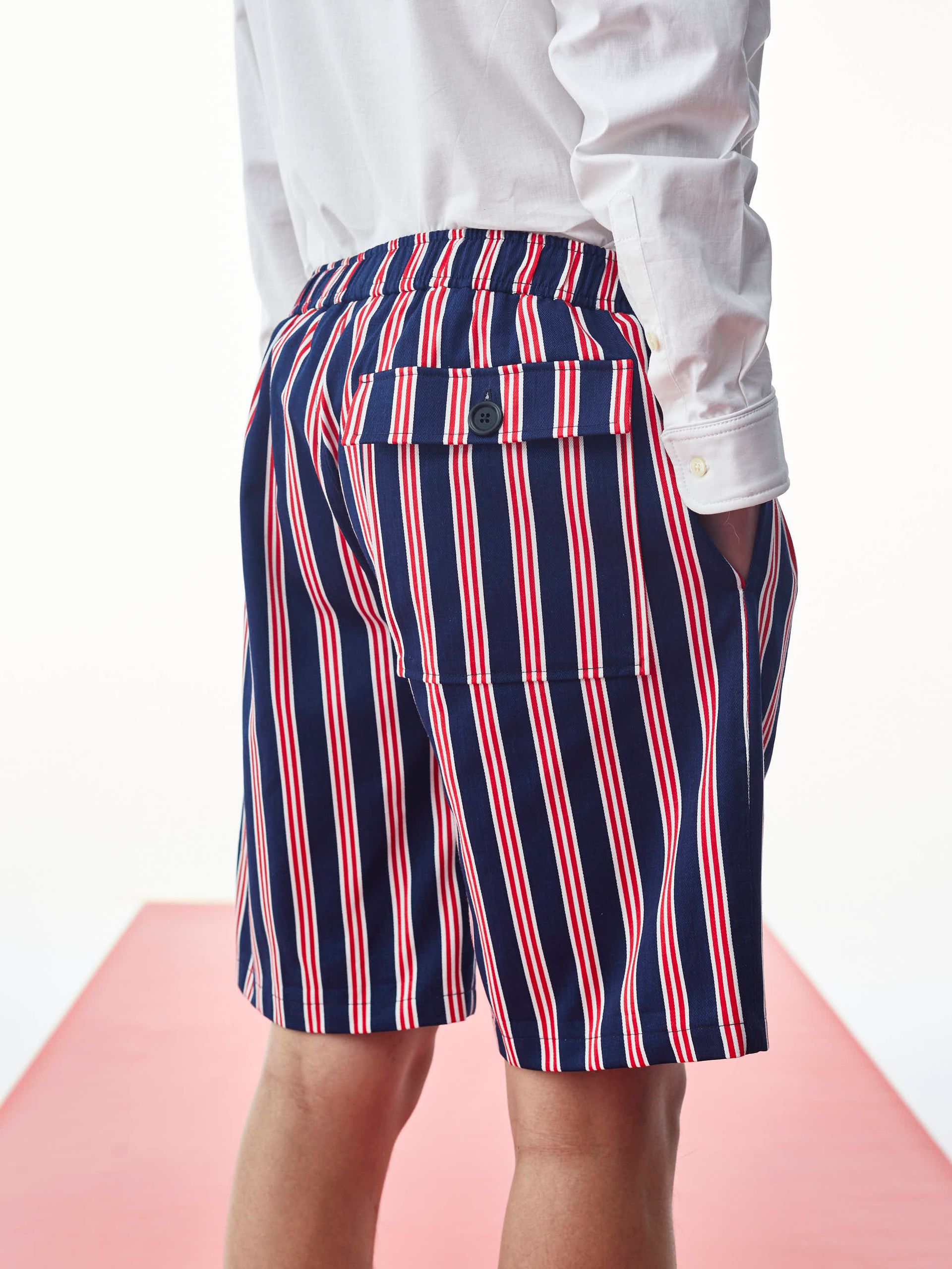 STRIPED BERMUDA SHORTS