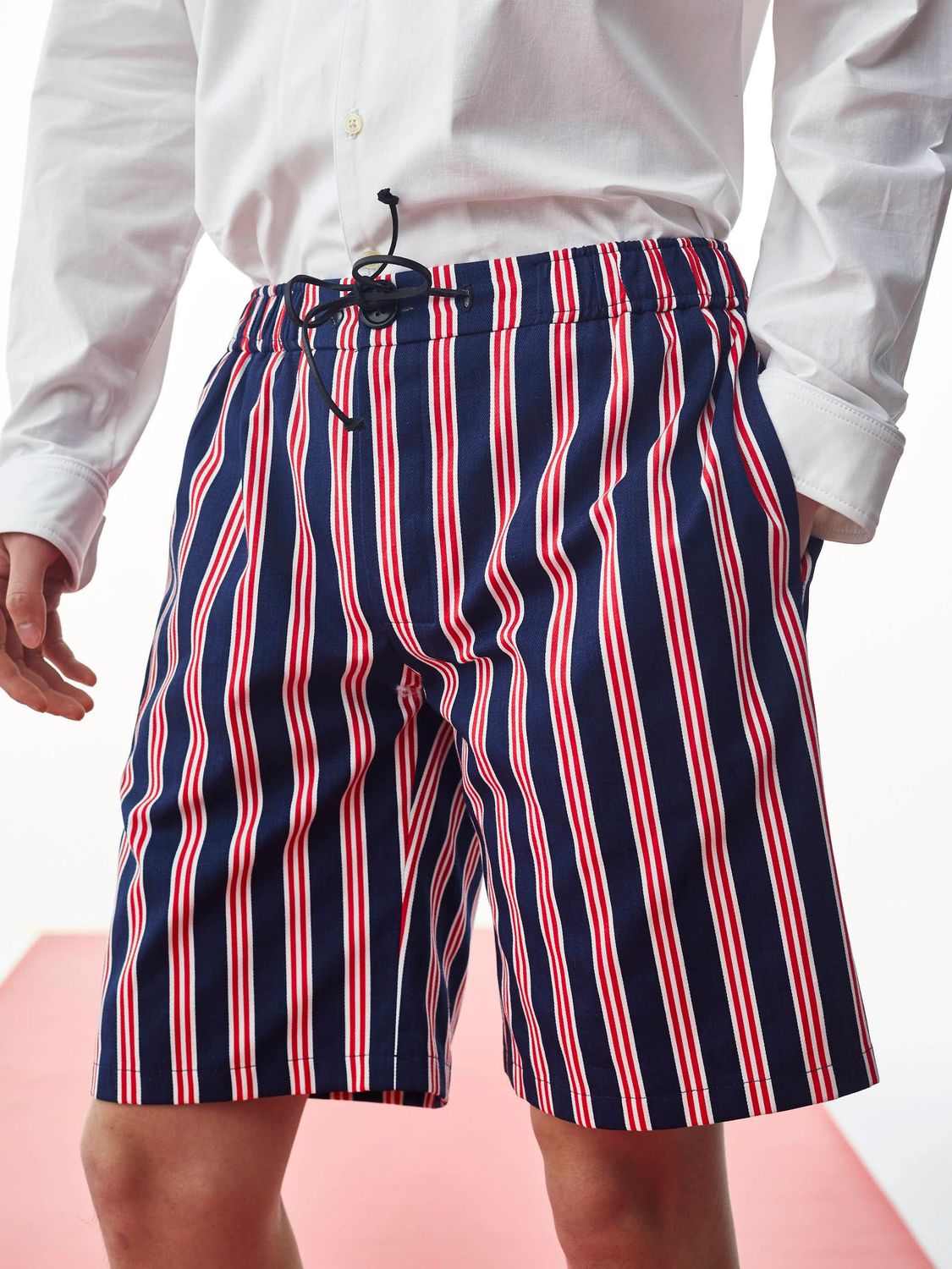 STRIPED BERMUDA SHORTS