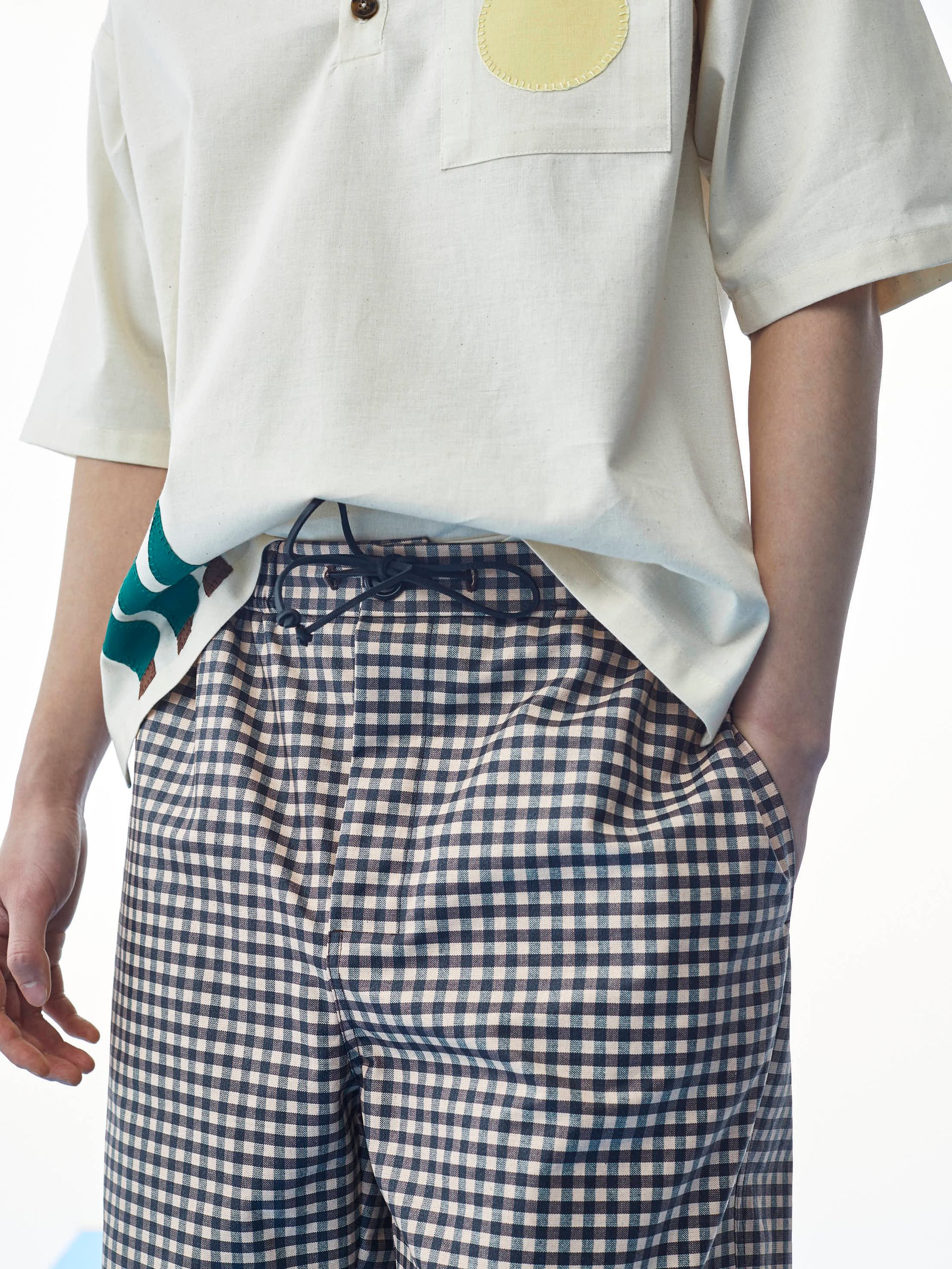 FARCELL COTTON LAMINATED TROUSER
